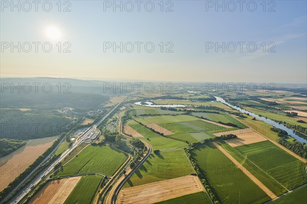 Aerial view over danubia river