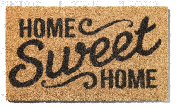 Home sweet home doormat isolated on a white background