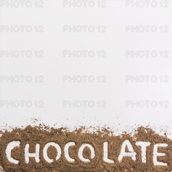 Word chocolate chocolate crumbs
