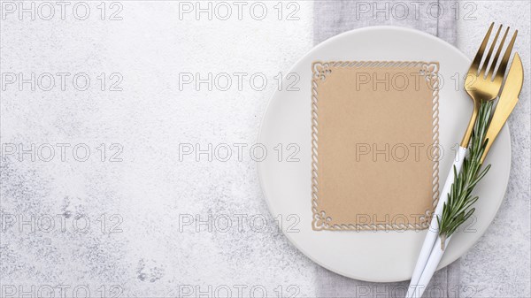 Plate with cutlery