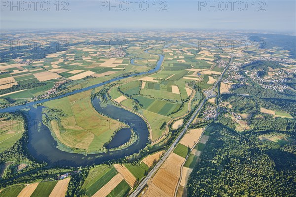 Aerial view over danubia river