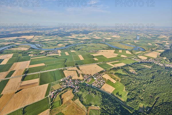 Aerial view over danubia river