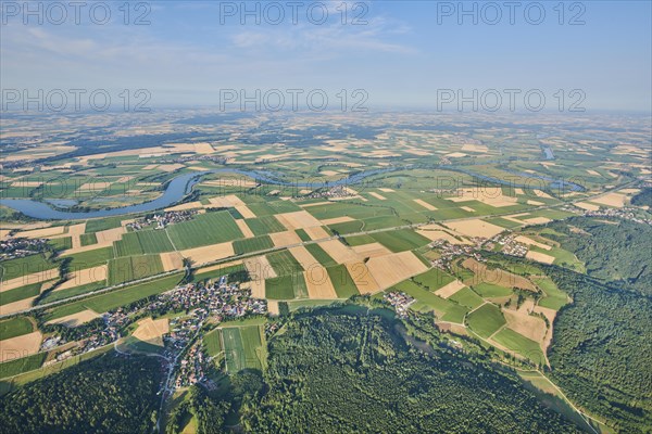 Aerial view over danubia river