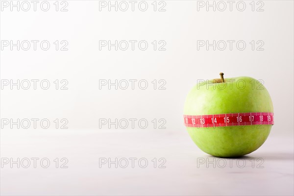 Close up delicious organic apple with copy space