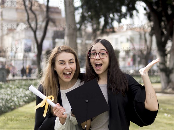 Best friends graduation ceremony