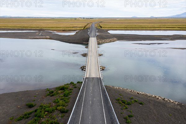 Bridge over glacier river