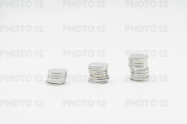 Stack silver coins