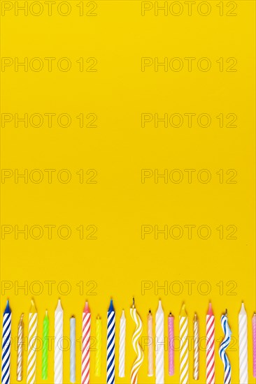 Colorful birthday candles with