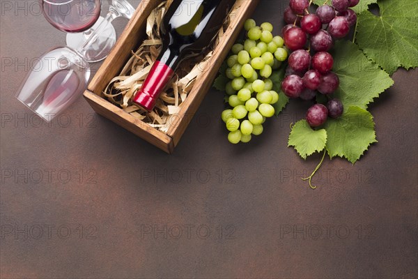 Red wine upside down concept