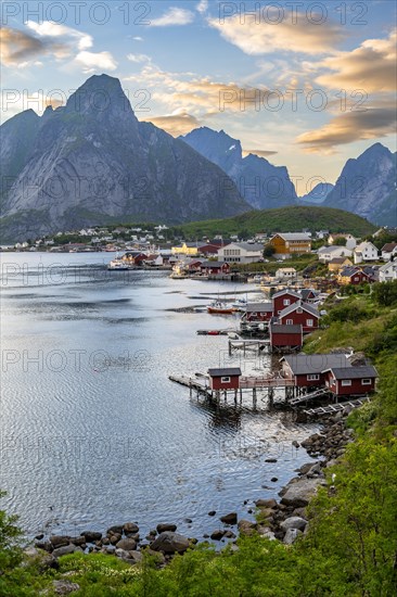 Village view of the fishing village Reine