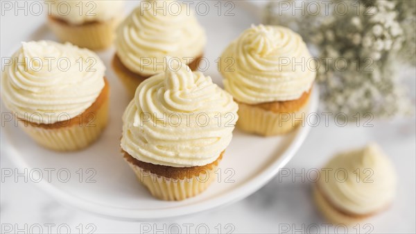 Whipped cream muffins cake stand