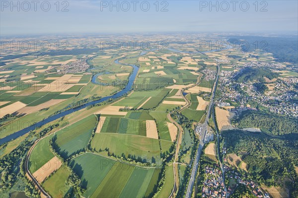 Aerial view over danubia river