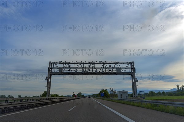 Truck toll check on the motorway