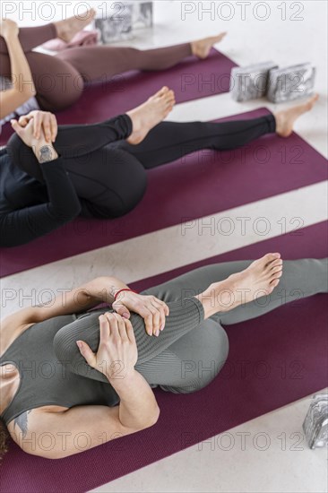 Women stretching mats