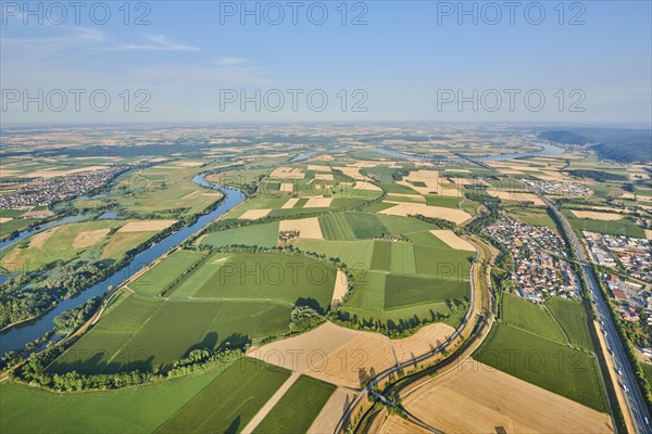 Aerial view over danubia river