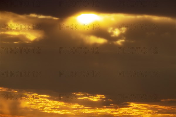 Clouds in the evening during the rainy season. Kalahari Desert
