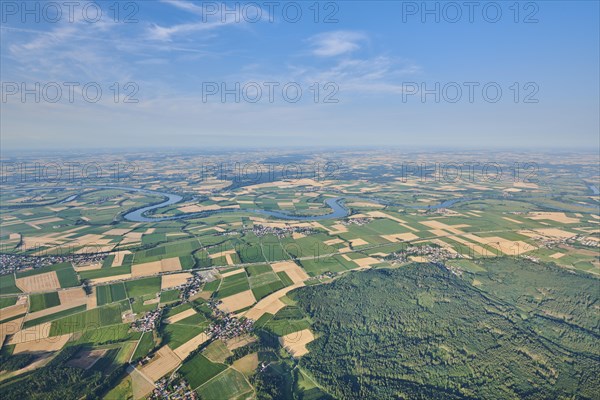 Aerial view over danubia river