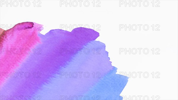 Artistic watercolor brush stoke texture isolated white background