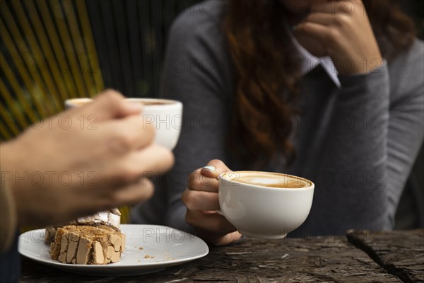 Woman enjoying coffee cup