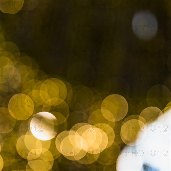 Golden blurred bokeh background