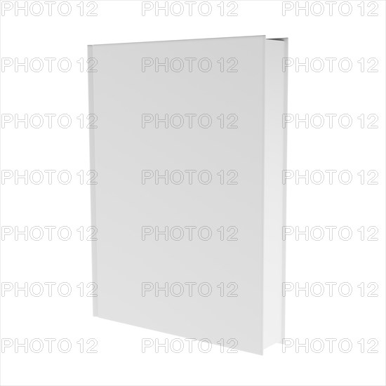 Blank mockup white book cover isolated on a white background