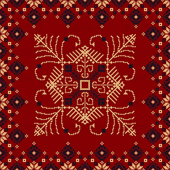 Traditional Latvian embroidery seamless pattern