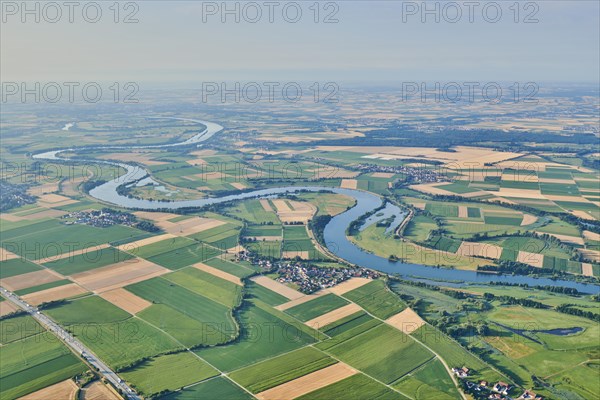 Aerial view over danubia river