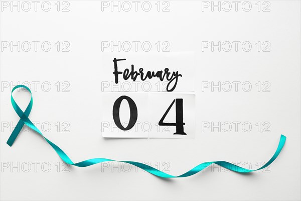 Teal ribbon world cancer day date