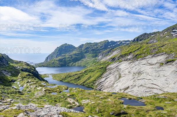 Mountain landscape with lakes