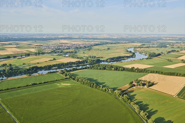 Aerial view over danubia river