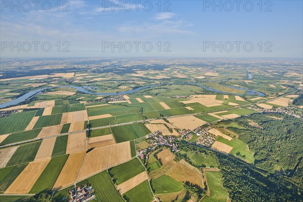 Aerial view over danubia river