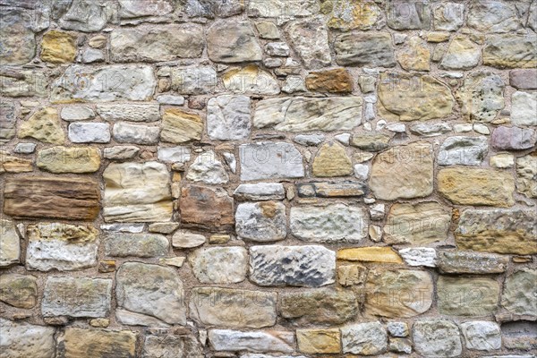 Wall stones made of different types of stone