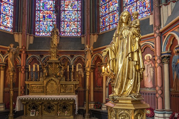Golden Madonna in Notre Dame d'Amiens Cathedral