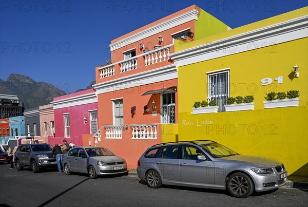 Colourful house facades in De Waal Street