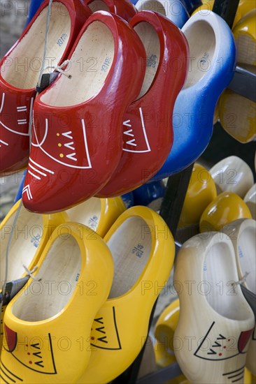 Colorful wooden Dutch clogs