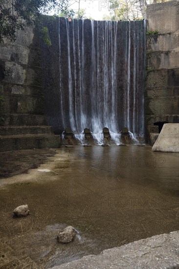 Waterfall at the reservoir