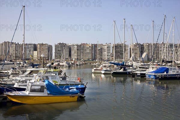 Sailing boats in the marina of Blankenberge