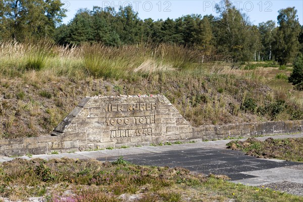 Memorial plaque on a mass grave