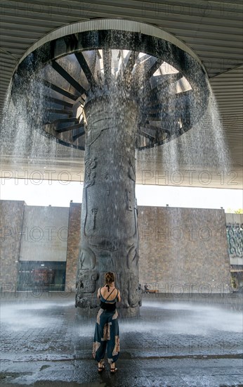 Fountain in courtyard inside the National Anthropology Museum