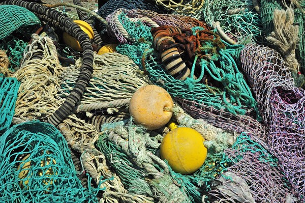 Fishing nets on the quay at Guilvinec harbour