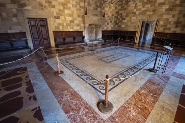 Interior with mosaic floor