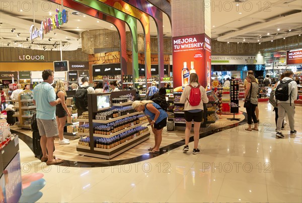 Duty Free shopping area inside Cancun airport