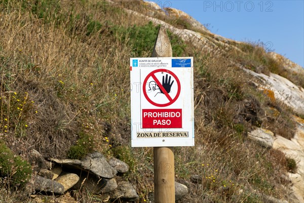 Sign protected area 'Zone de Reserva'