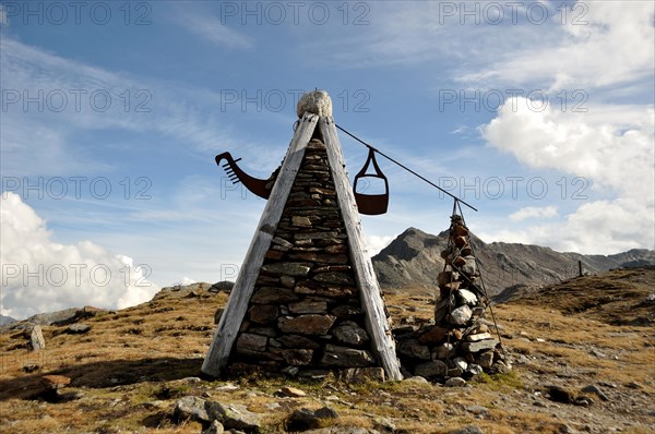 Art on the mountain at the Timmelsjoch