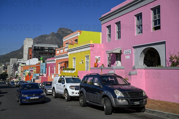 Colourful house facades in De Waal Street