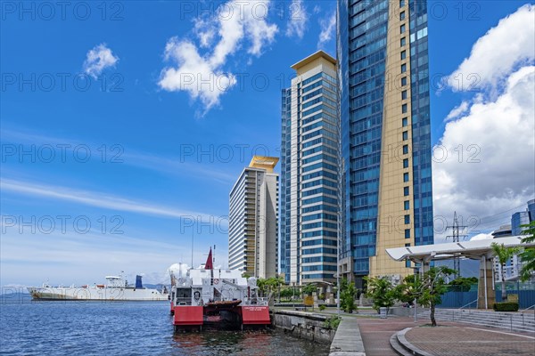 Port of Spain International Waterfront Centre occupied by government departments and offices in the capital city of Trinidad and Tobago