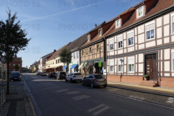 Half-timbered houses in Muehlenstrasse in Seehausen