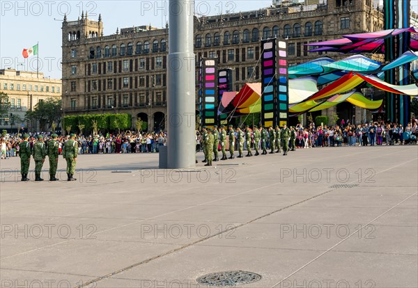 Afternoon flag lowering ceremony