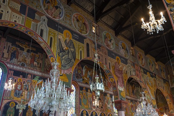 Interior with frescoes