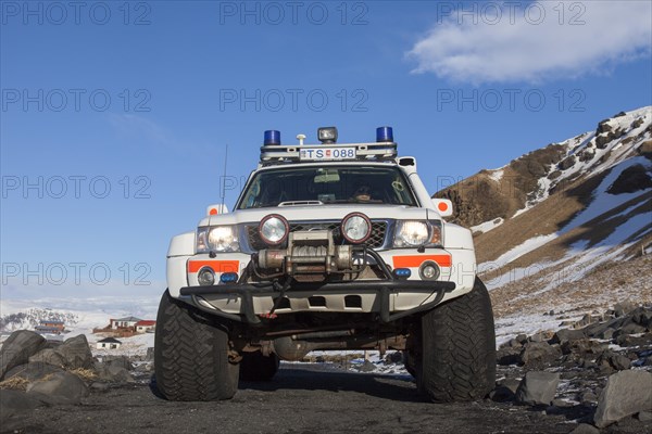 Four-wheel drive Nissan Patrol SUV of the Loegreglan